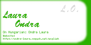 laura ondra business card